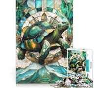 Rompecabezas de 1000 Piezas para Adolescentes: Tortuga Kintsugi Eterna, Juegos Divertidos y desafiantes, Toda la Familia 38x26cm