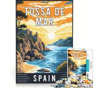 Rompecabezas de 1000 Piezas para Adolescentes Tossa De Mar en España, Juego Educativo, Entrena tu Cerebro y Tus Manos, Regalo para Amigos y Familiares 50x75cm