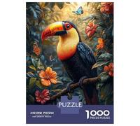 Rompecabezas De 1000 Piezas para Adolescentes Toucan in A Tropical Paradise Rompecabezas Juego Familiar Mejora La Memoria Cumpleaños 52x38cm/1000pcs