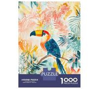 Rompecabezas De 1000 Piezas para Adolescentes Toucan in Tropical Paradise Rompecabezas para Adolescentes Juguetes Antiestrés Difícil Gran Regalo para Jugar 52x38cm/1000pcs