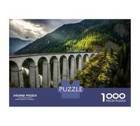 Rompecabezas De 1000 Piezas para Adolescentes Train on Stone Bridge in Mountains Rompecabezas para Adultos Juguetes Antiestrés Difícil Difícil Cumpleaños Y Navidad 70x50cm/1000pcs