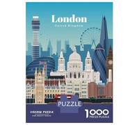 Rompecabezas De 1000 Piezas para Adolescentes Travel to and Visit London Rompecabezas para Adolescentes Juegos Relajantes Decoración Juego Desafiante Regalos 52x38cm/1000pcs