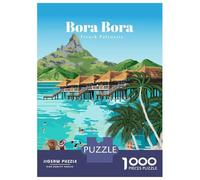Rompecabezas De 1000 Piezas para Adolescentes Travel to Bora Bora Rompecabezas para Adultos Juguetes De Bricolaje Difícil Difícil Diversión En El Hogar Actividades, 70x50cm/1000pcs