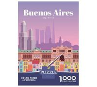 Rompecabezas De 1000 Piezas para Adolescentes Travel to Buenos Aires Rompecabezas para Adultos Juegos Relajantes Desafío Difícil Ayuda A Ejercitar El Cerebro 70x50cm/1000pcs