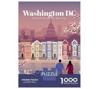 Rompecabezas De 1000 Piezas para Adolescentes Travel to Washington DC Rompecabezas para Adultos Juego Familiar Desafío Difícil 70x50cm/1000pcs