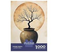Rompecabezas De 1000 Piezas para Adolescentes Tree in Pot WABI Sabi Art Rompecabezas para Adultos Juego De Ingenio Una Obra De Arte Gran Regalo para Jugar 38x26cm/1000pcs