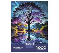 Rompecabezas De 1000 Piezas para Adolescentes Tree Purple Rompecabezas Juegos Relajantes Regalos para Mujeres Cumpleaños 52x38cm/1000pcs