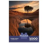 Rompecabezas De 1000 Piezas para Adolescentes Tree Reflection in Desert Pool Rompecabezas para Adultos Juego Familiar Corte De Precisión Regalo De Cumpleaños, Regalos, 70x50cm/1000pcs