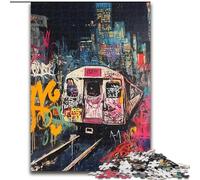 Rompecabezas de 1000 Piezas para Adolescentes, Tren Estilo Basquiat, para niños a Partir de 14 años, Juguetes educativos, Juegos Familiares, Regalo de cumpleaños tamaño 26x38cm