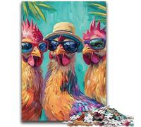 Rompecabezas de 1000 Piezas para Adolescentes Tres Pollitos, 1000 Piezas para Adultos, Actividad Divertida para el hogar, Juguetes para días de Lluvia, Regalos de cumpleaños (38x26cm)