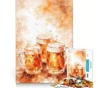 Rompecabezas de 1000 Piezas para Adolescentes Triple Beer Bonanza Tight Fit Play Focus Fun Game Leisure Fun Time Christmas Wall Art (50x75cm)