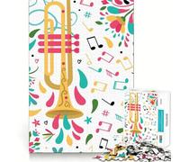 Rompecabezas de 1000 Piezas para Adolescentes Trompeta, Orquesta, músico, decoración, Juguete para ejercitar la Mente, Juego para Relajarse, Regalo Divertido de Navidad (38x52cm)