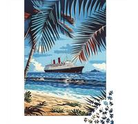 Rompecabezas De 1000 Piezas para Adolescentes Tropical Cruise Paradise Rompecabezas para Adultos Juegos Relajantes Mejora La Memoria Ayuda A Ejercitar El Cerebro 38x26cm/1000pcs