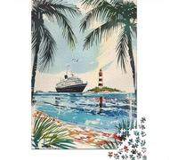 Rompecabezas De 1000 Piezas para Adolescentes Tropical Island Cruise-3 Rompecabezas para Adultos Juguetes DIY para La Diversión Familiar para Cumpleaños, Navidad 52x38cm/1000pcs