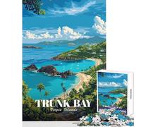 Rompecabezas de 1000 Piezas para Adolescentes Trunk Bay Islas Vírgenes Juegos relajantes Que mejoran la Memoria Juguetes de decoración para el hogar Entrena tu Cerebro y Tus Manos (38x26cm)