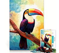 Rompecabezas de 1000 Piezas para Adolescentes Tucán Tropical, Juego de Ajuste preciso, Desarrollo Mental, diversión, Tiempo Libre, Navidad, decoración del hogar (38x26cm)