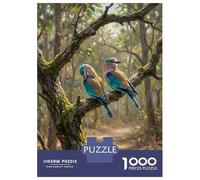 Rompecabezas De 1000 Piezas para Adolescentes Two Birds on A Mossy Branch Rompecabezas para Adultos Juegos Relajantes Decoración Desafío Educativo 52x38cm/1000pcs
