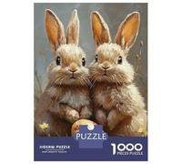 Rompecabezas De 1000 Piezas para Adolescentes Two Bunnies and An Egg Rompecabezas para Adultos Juegos Familiares Mejora La Memoria Regalos De Juegos Desafiantes 52x38cm/1000pcs