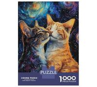 Rompecabezas De 1000 Piezas para Adolescentes Two Cats In Love Together Rompecabezas para Adultos Juguete Decoración De Pared Decoración Cumpleaños, Navidad 70x50cm/1000pcs