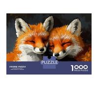 Rompecabezas De 1000 Piezas para Adolescentes Two Foxes Cuddling Rompecabezas para Adultos Juegos Familiares Corte De Precisión Regalos Y Cumpleaños Únicos 70x50cm/1000pcs