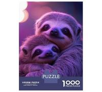 Rompecabezas De 1000 Piezas para Adolescentes Two Sloths Hugging Rompecabezas para Adultos Juegos De Relajación Desafío Difícil Regalo De Cumpleaños, Regalos, 70x50cm/1000pcs