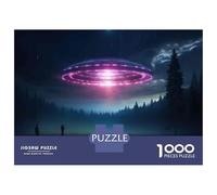 Rompecabezas De 1000 Piezas para Adolescentes UFO Sightings Alien Spaceship-2 Rompecabezas para Adultos Juegos Familiares Decoración Gran Regalo para Jugar 38x26cm/1000pcs