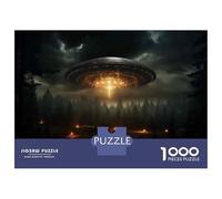 Rompecabezas De 1000 Piezas para Adolescentes UFO Sightings Alien Spaceship Spotted! Rompecabezas Juegos Relajantes Análisis Y Lógica Juego Desafiante Regalos 38x26cm/1000pcs