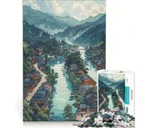 Rompecabezas de 1000 Piezas para Adolescentes Ukiyo E Town Juego Educativo Entrena tu Cerebro y Tus Manos Regalo para Amigos y Familiares 38x26cm