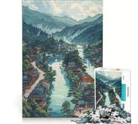 Rompecabezas de 1000 Piezas para Adolescentes Ukiyo E Town Juguetes para armar para Relajarse intelectualmente Ideal para Decorar el Escritorio 50x75cm