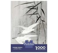 Rompecabezas De 1000 Piezas para Adolescentes Ukiyo E Two Egrets Rompecabezas para Adultos Juegos Divertidos Desafío Difícil para Cumpleaños, Navidad 38x26cm/1000pcs