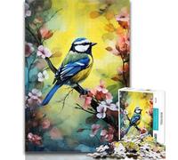 Rompecabezas de 1000 Piezas para Adolescentes: un gorrión en el árbol, Ideal para Adultos y Adolescentes, Juego Familiar, antiestrés, desafío difícil, Regalo de Amigo Secreto, 26x38cm