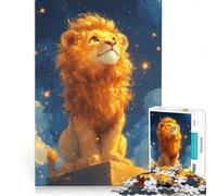 Rompecabezas de 1000 Piezas para Adolescentes: Un Lindo león majestuoso, Juguetes para armar, decoración de Pared, con Piezas de Formas aleatorias Que encajan Perfectamente 50x75cm