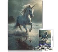 Rompecabezas de 1000 Piezas para Adolescentes: un majestuoso Unicornio galopando, un desafío único, Pero una Obra de Arte Divertida y Divertida, Regalo, tamaño 50x75cm