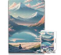 Rompecabezas de 1000 Piezas para Adolescentes: Un niño en el Lago, Juego Educativo, Regalos para Mujeres, Regalos de Amigo Secreto, tamaño 38x26cm