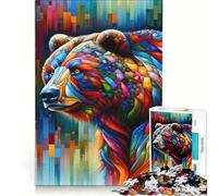 Rompecabezas de 1000 Piezas para Adolescentes: Un Oso poderoso, Juegos educativos, análisis y lógica, Regalo de cumpleaños, Regalos 50x75cm