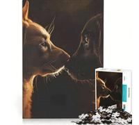 Rompecabezas de 1000 Piezas para Adolescentes: Un par de Perros Juego práctico, Divertido y con Humor Regalo Ideal para Amigos y Familiares 38x52cm