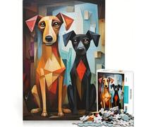 Rompecabezas de 1000 Piezas para Adolescentes: Un par de Perros Juego práctico, Divertido y con Humor Regalo de cumpleaños y Original 50x75cm