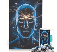 Rompecabezas de 1000 Piezas para Adolescentes: Un Rostro y una Mente Humanos Juego práctico, Montaje de Patrones cumpleaños y Navidad 38x52cm