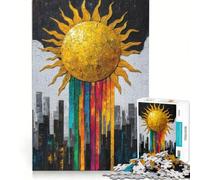 Rompecabezas de 1000 Piezas para Adolescentes Un Sol Radiante con Colores Vibrantes Juegos Divertidos ejercita tu Mente y Tus Manos y Mejora el Amor Entre Parejas 38x26cm
