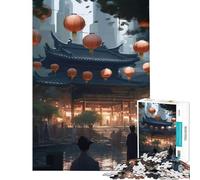 Rompecabezas de 1000 Piezas para Adolescentes Un Templo en Tokio Juguetes educativos para Aprender Juegos relajantes Actividades Familiares Regalos para Mujeres y Hombres (tamaño 50x75cm)