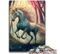 Rompecabezas de 1000 Piezas para Adolescentes, un Unicornio de Dibujos Animados, Juguetes educativos, Alivio del estrés, interacción Entre Padres e Hijos para Mayores de 14 años, 50x75cm