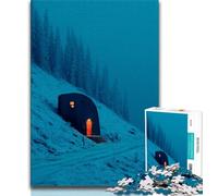 Rompecabezas de 1000 Piezas para Adolescentes, una cabaña iluminada, Ideal para aliviar el estrés, Pasar el rato y Decorar el hogar (tamaño 75x50cm)