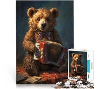 Rompecabezas de 1000 Piezas para Adolescentes Una canción Muy Querida del Oso Juego de Preguntas Lista de Deseos con Papá Noel 38x26cm