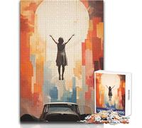 Rompecabezas de 1000 Piezas para Adolescentes: Una Chica con Sol, Juegos Familiares, Mejora la Memoria, Regalo de cumpleaños, tamaño 50x75cm