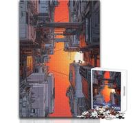 Rompecabezas de 1000 Piezas para Adolescentes: Una Odisea Espacial Dentro de la Ciudad Juego desafiante, Juguetes, decoración de Pared, Regalo de cumpleaños Tamaño 50x75cm