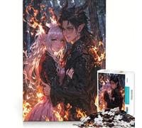 Rompecabezas de 1000 Piezas para Adolescentes: Una Pareja de Demonios, Juego práctico, Montaje de Patrones, cumpleaños y Navidad 38x52cm