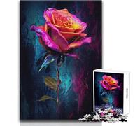 Rompecabezas de 1000 Piezas para Adolescentes Una Rosa resiliente Juego Educativo Regalos para Mujeres Regalos de Amigo Secreto Tamaño 38x52cm