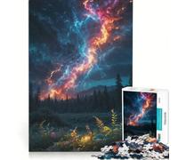 Rompecabezas de 1000 Piezas para Adolescentes: Una tormenta ruge en lo Alto Un Juego exuberante y práctico para divertirse en Familia, Ideal para Decorar el Escritorio 38x52cm