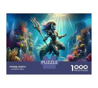 Rompecabezas De 1000 Piezas para Adolescentes Underwater Mermaid Art Print Rompecabezas para Adultos Juguete Decoración De Pared Decoración Cumpleaños, Navidad 70x50cm/1000pcs