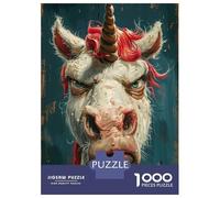 Rompecabezas De 1000 Piezas para Adolescentes Unicorn Flat Face Rompecabezas para Adultos Juego Familiar Desafío Difícil 70x50cm/1000pcs